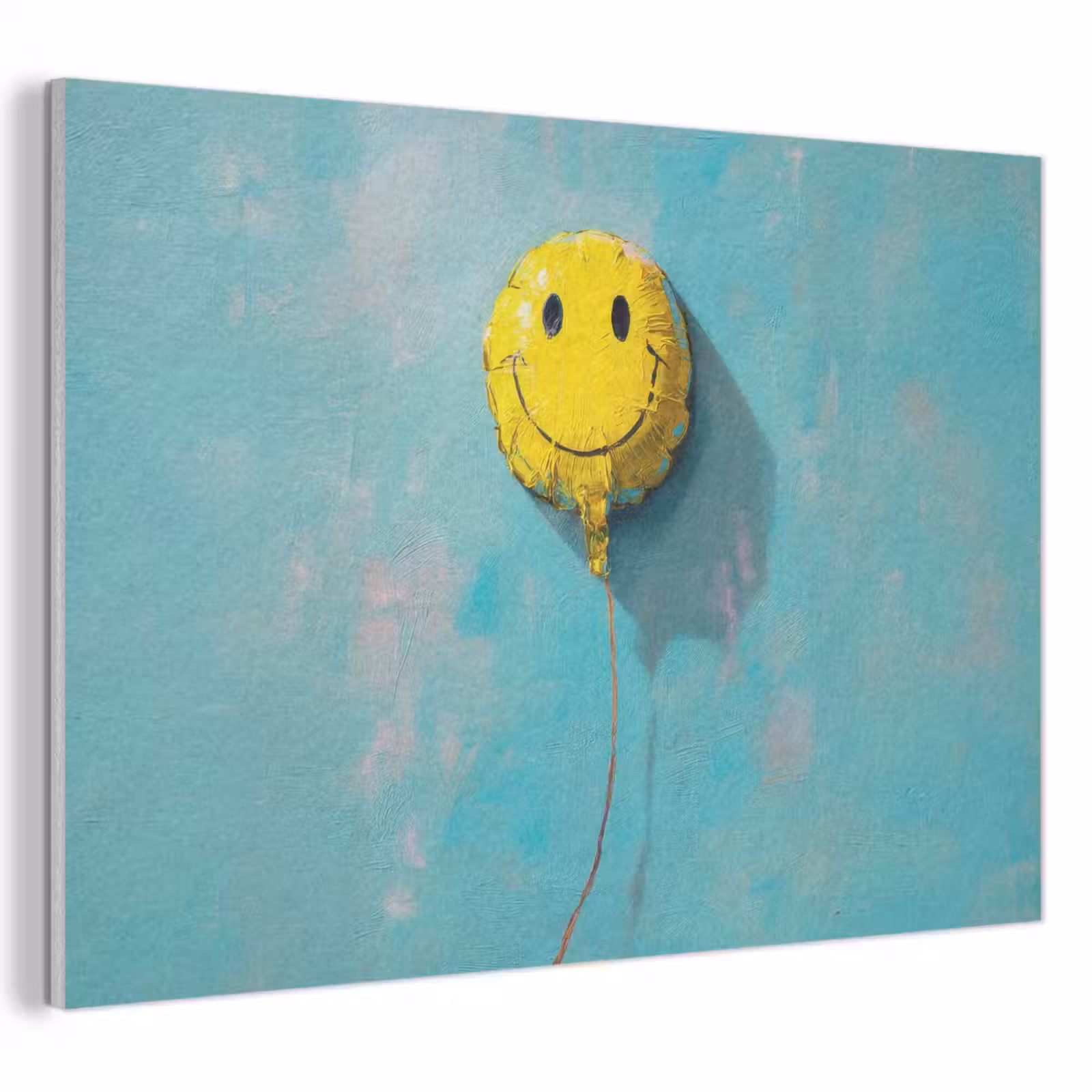 Akoestisch schilderij - Ballon - Geel - Smiley — 1