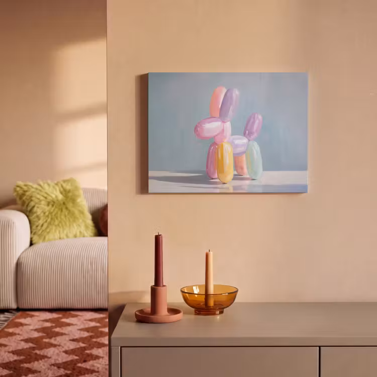 Akoestisch schilderij - Dier - Ballon - Pasteltinten - Glanzend — 2