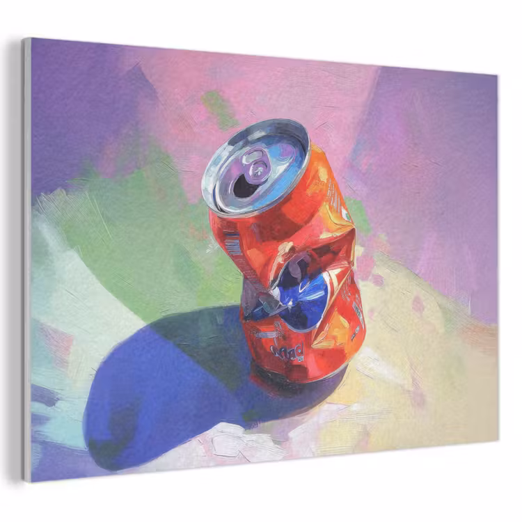 Akoestisch schilderij - Frisdrank - Blik - Paars — 1