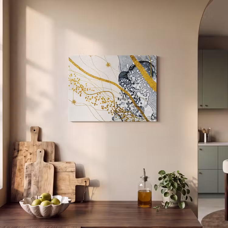 Akoestisch schilderij - Abstract - Goud - Natuur - Kunst — 3