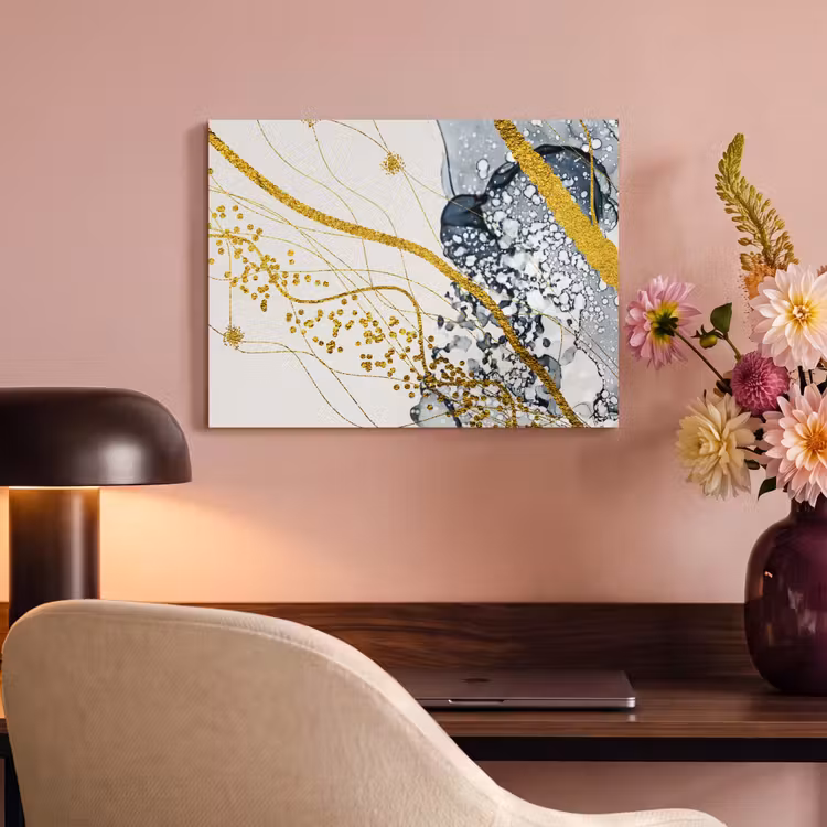 Akoestisch schilderij - Abstract - Goud - Natuur - Kunst — 4