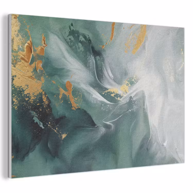 Akoestisch schilderij - Groen - Modern - Marmer - Abstract — 1