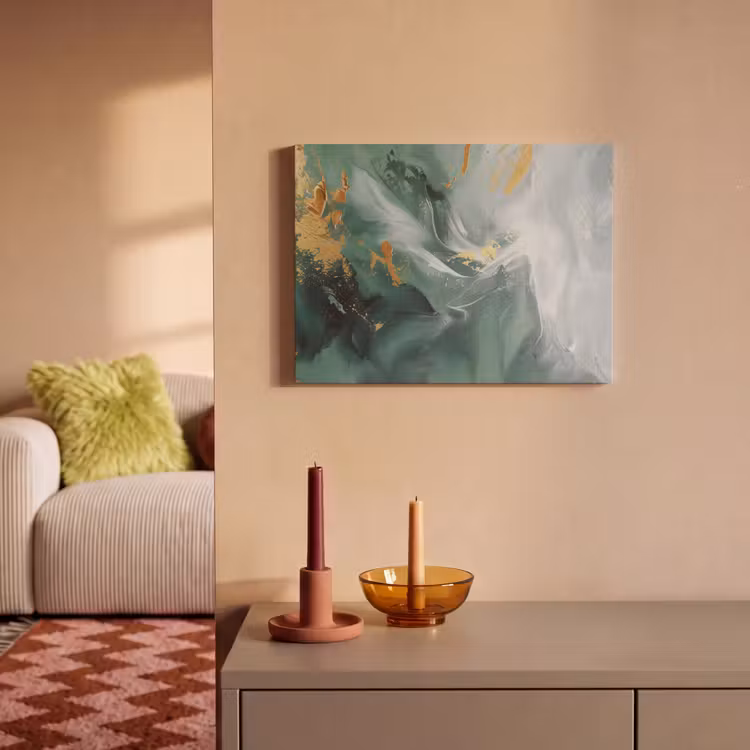 Akoestisch schilderij - Groen - Modern - Marmer - Abstract — 2