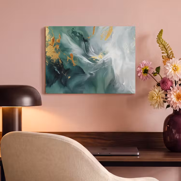 Akoestisch schilderij - Groen - Modern - Marmer - Abstract — 4