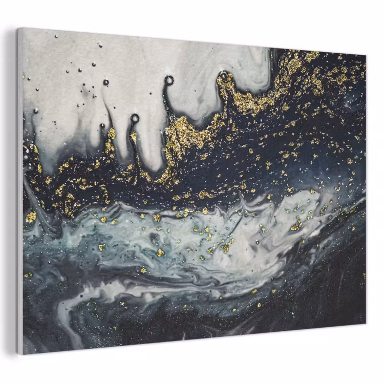 Akoestisch schilderij - Marmer - Abstract - Goud - Luxe — 1