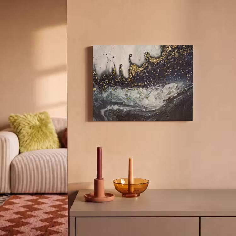 Akoestisch schilderij - Marmer - Abstract - Goud - Luxe — 2