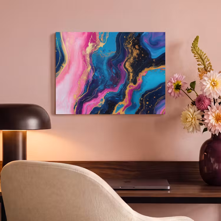 Akoestisch schilderij - Marmer - Modern - Goud — 4