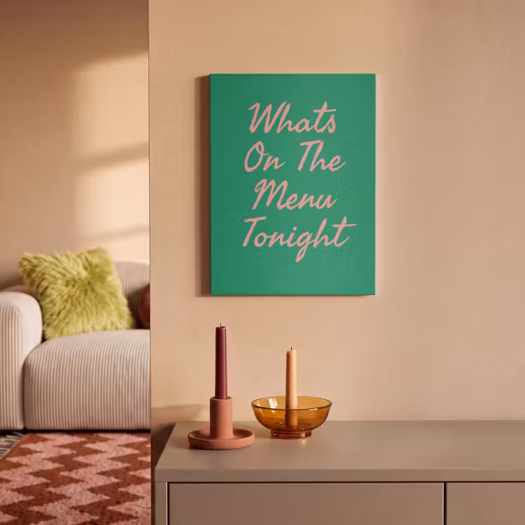 Akoestisch schilderij - Menu - Quote - Roze — 2