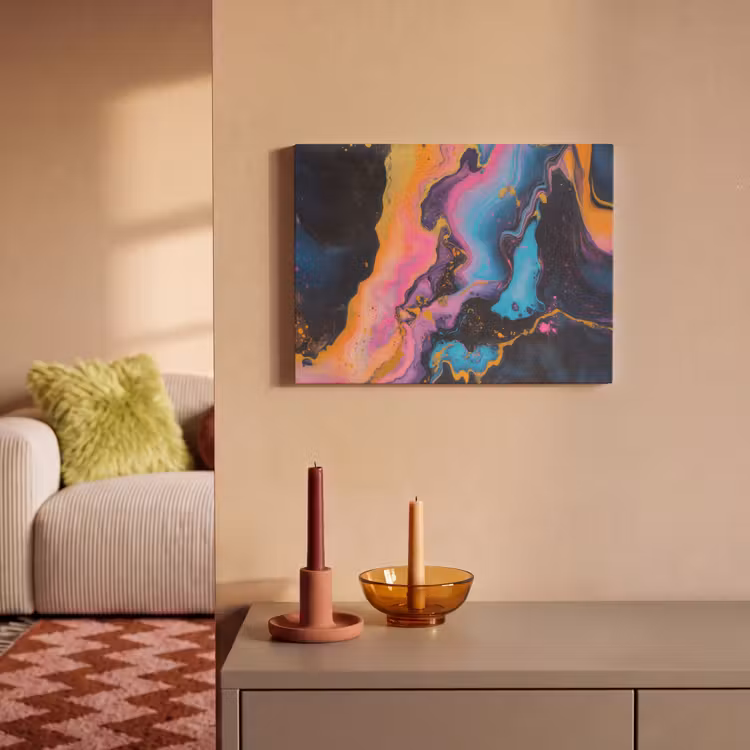 Akoestisch schilderij - Modern - Marmer - Oranje — 2