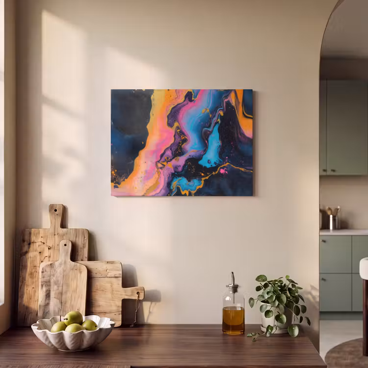 Akoestisch schilderij - Modern - Marmer - Oranje — 3