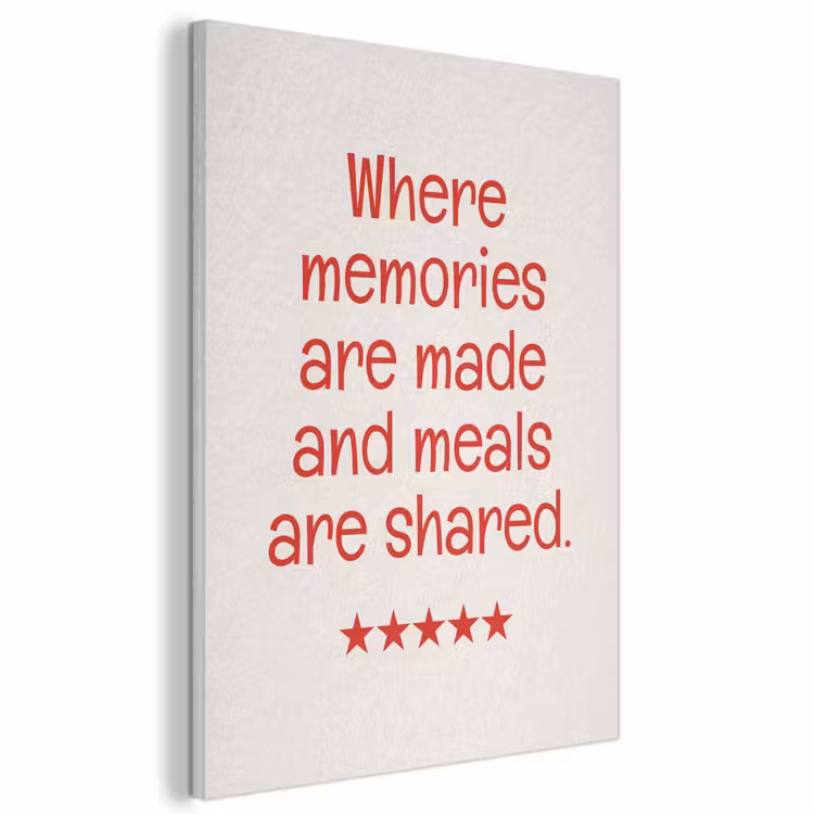 Akoestisch schilderij - Quote - Sterren - Rood - Memories — 1