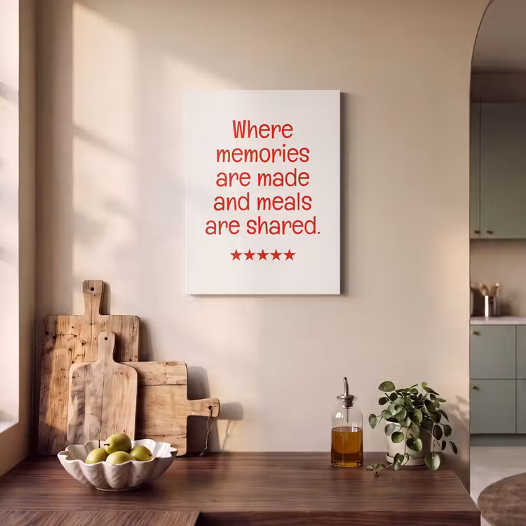 Akoestisch schilderij - Quote - Sterren - Rood - Memories — 3
