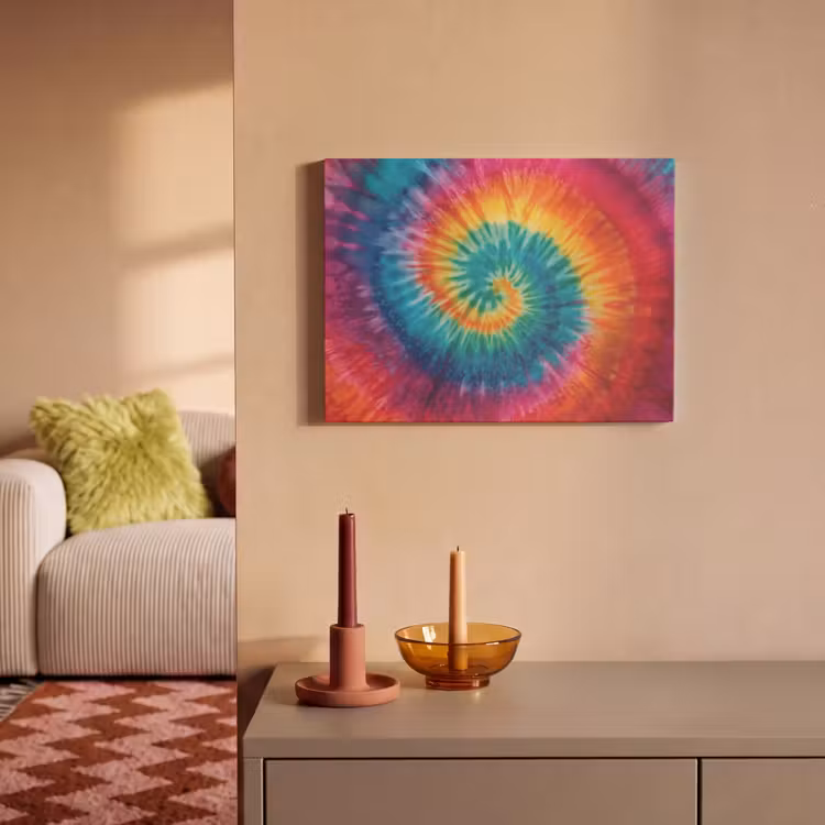 Akoestisch schilderij - Regenboogkleuren - Tie dye - — 2