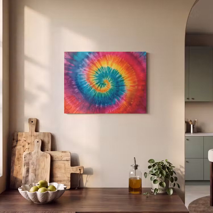 Akoestisch schilderij - Regenboogkleuren - Tie dye - — 3