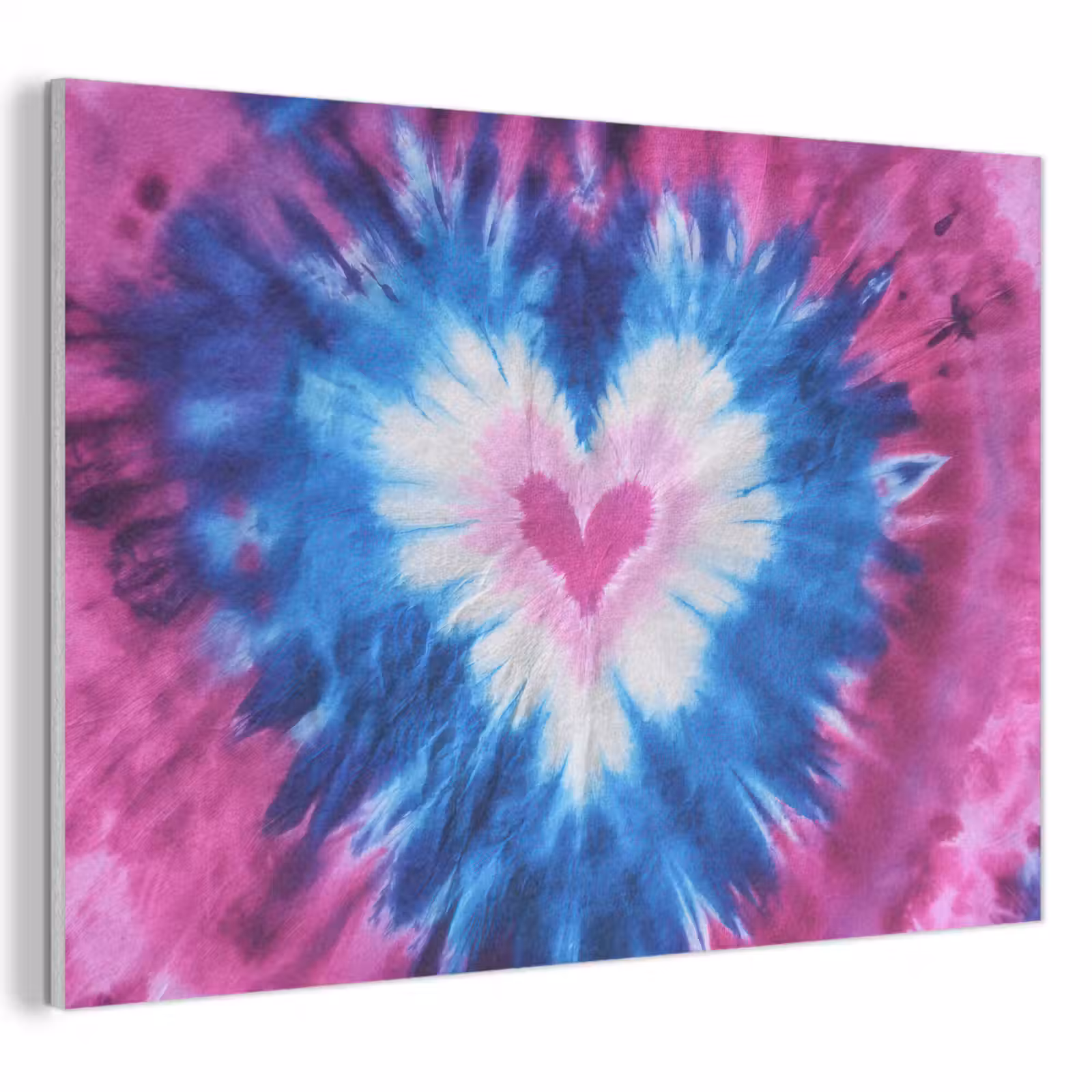 Akoestisch schilderij - Hartvormig - Tie dye - Paars — 1