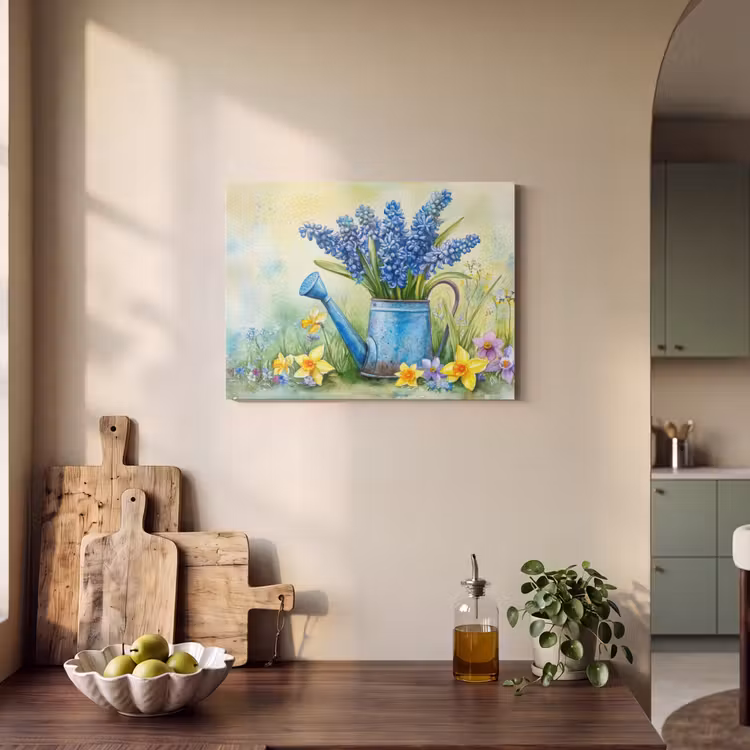 Akoestisch schilderij - Gieter - Lavendel - Bloesems — 3