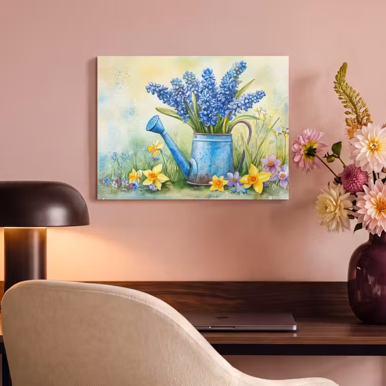Akoestisch schilderij - Gieter - Lavendel - Bloesems — 4