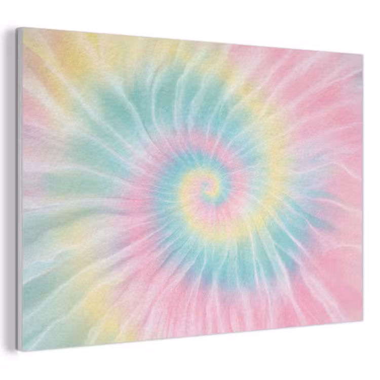 Akoestisch schilderij - Pasteltinten - Tie dye - Roze — 1
