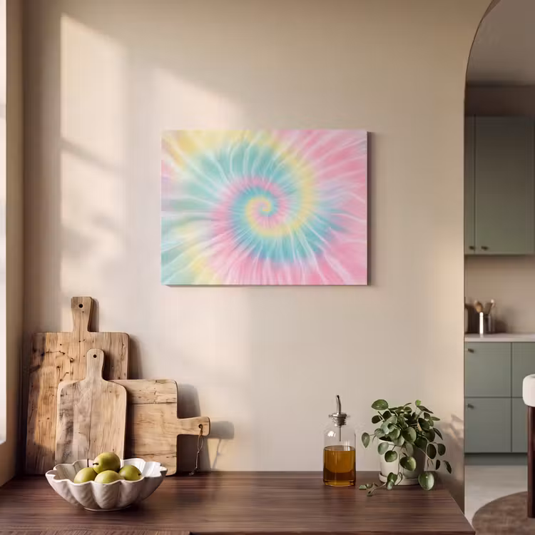 Akoestisch schilderij - Pasteltinten - Tie dye - Roze — 3
