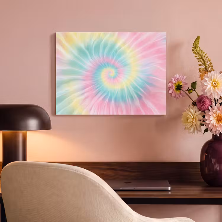 Akoestisch schilderij - Pasteltinten - Tie dye - Roze — 4