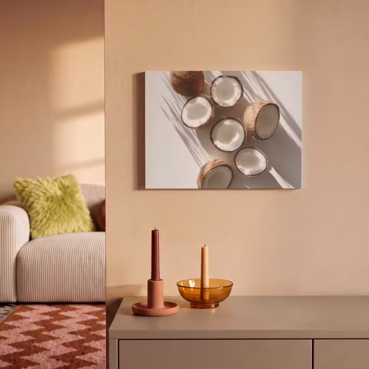 Akoestisch schilderij - Kokosnoten - Bruin - Shaduw — 2