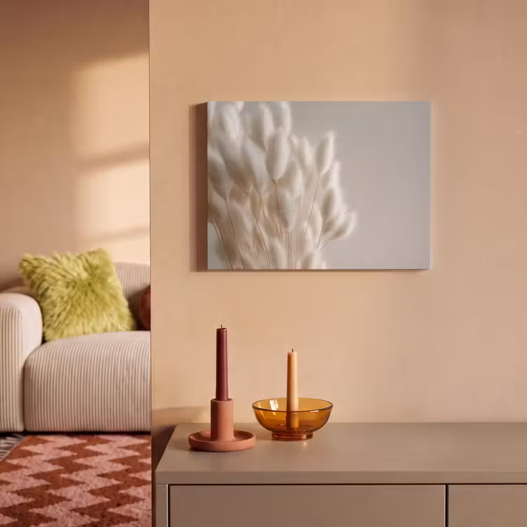 Akoestisch schilderij - Pluimen - Beige - Minimalistisch — 2