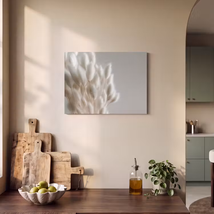 Akoestisch schilderij - Pluimen - Beige - Minimalistisch — 3