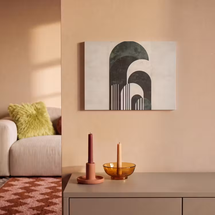 Akoestisch schilderij - Bogen - Donkergroen - Lijnen — 2