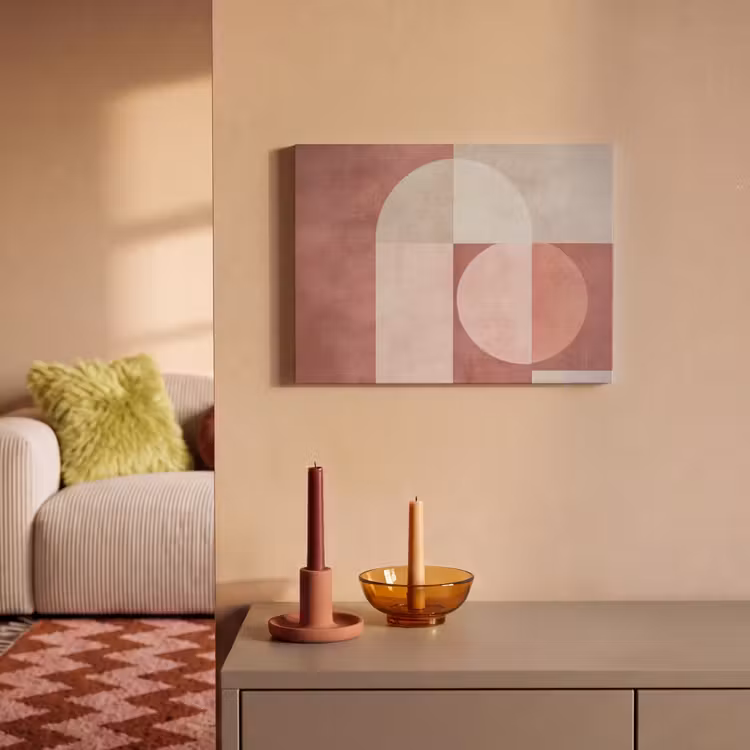 Akoestisch schilderij - Figuren - Abstract - Roze — 2