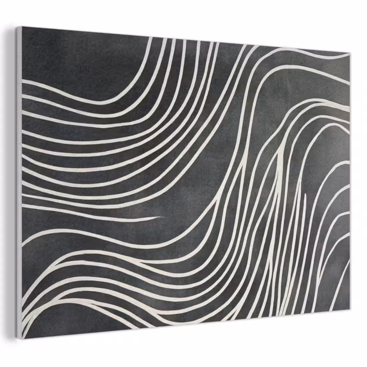Akoestisch schilderij - Lijnen - Patroon - Abstract - Wit — 1