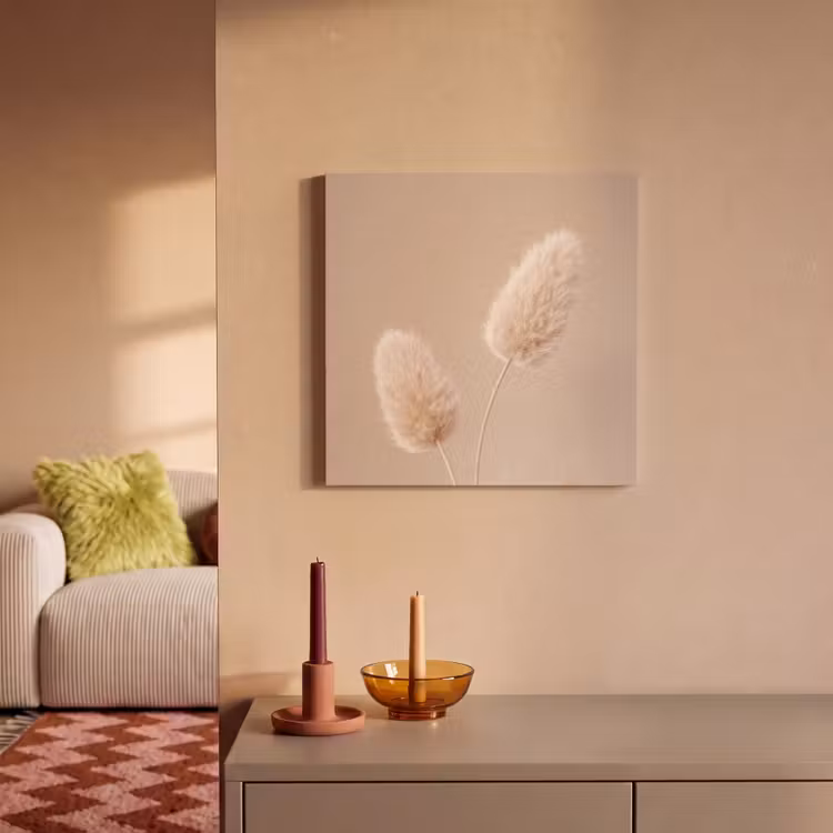 Akoestisch schilderij - Pampas pluimen - Beige - Planten — 2