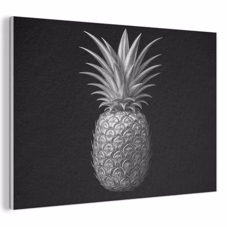 Akoestisch schilderij - Ananas - Gedetailleerd - Bladeren — 1