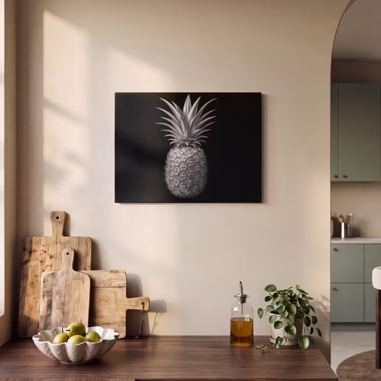 Akoestisch schilderij - Ananas - Gedetailleerd - Bladeren — 3
