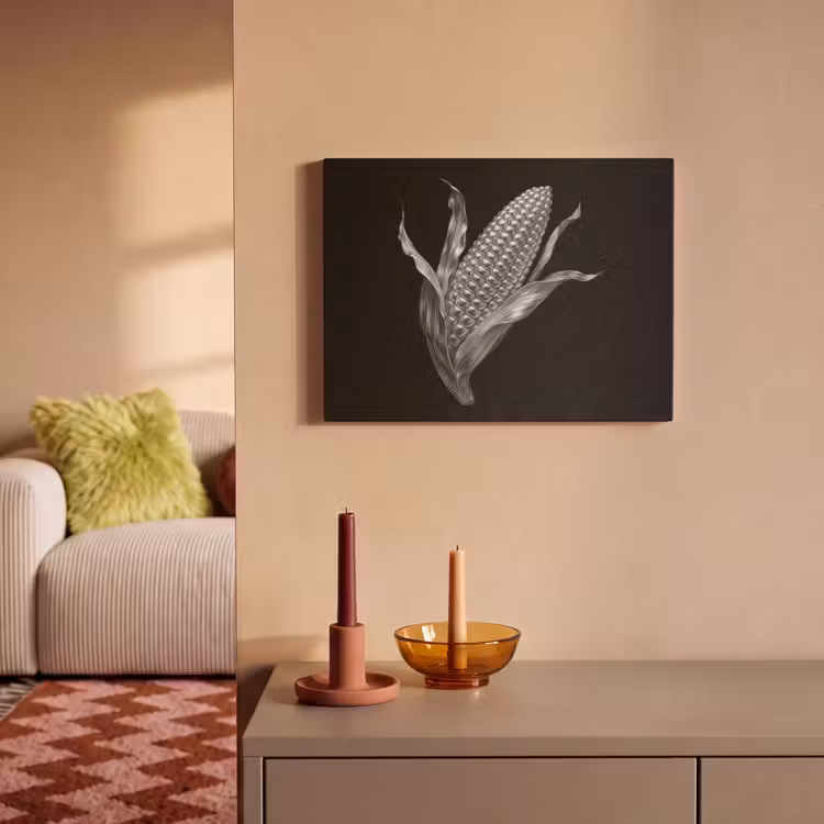 Akoestisch schilderij - Maïskolf - Glanzend metaal - Elegant — 2