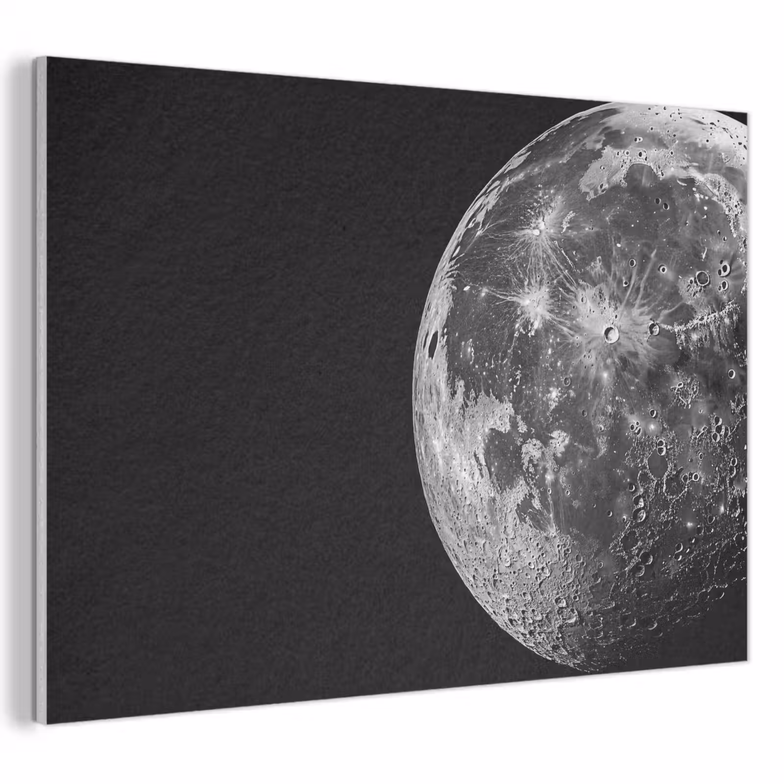 Akoestisch schilderij - Close-up - Maan - Wit - Textuur — 1
