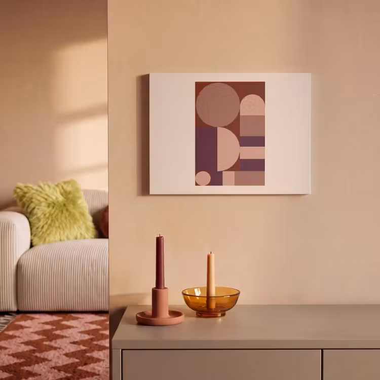 Akoestisch schilderij - Geometrisch - Cirkels - Rood — 2