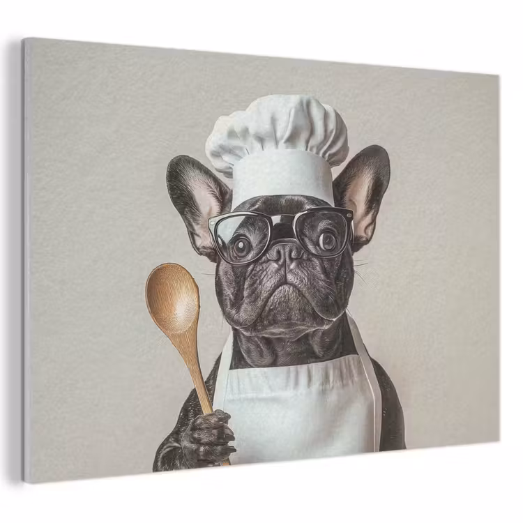 Akoestisch schilderij - Bril - Hond - Kok — 1