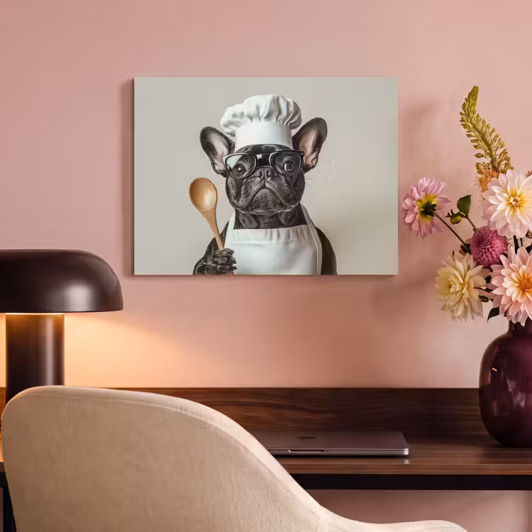 Akoestisch schilderij - Bril - Hond - Kok — 4