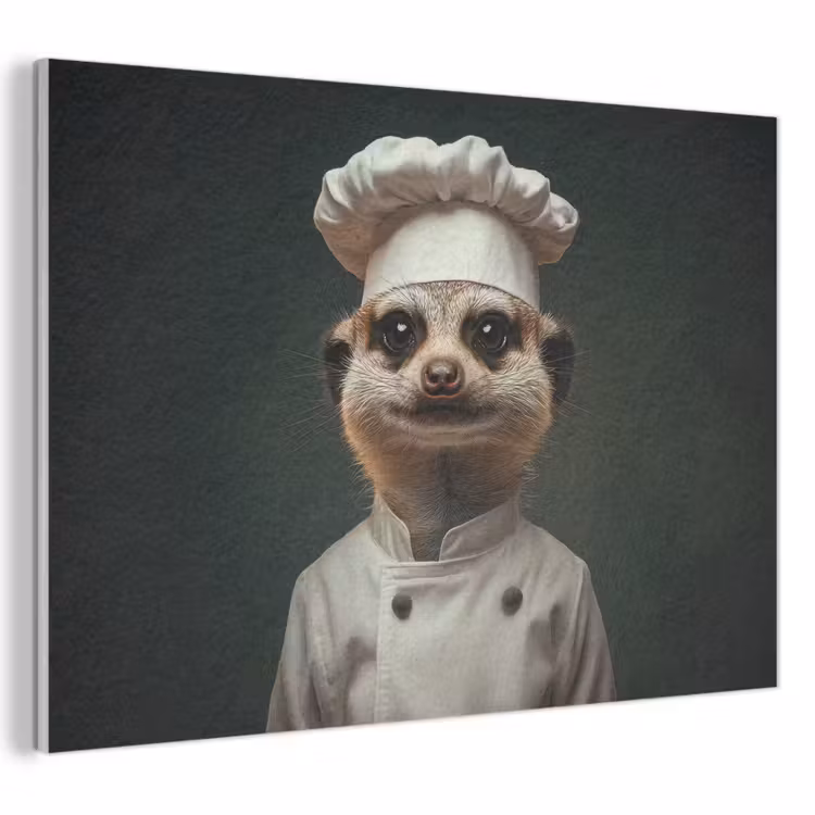 Akoestisch schilderij - Dier - Kok - Stokstaartje — 1