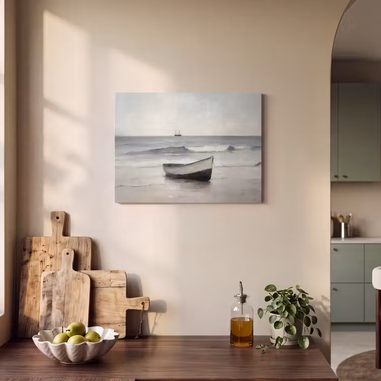 Akoestisch schilderij - Roeiboot - Zee - Horizon — 3