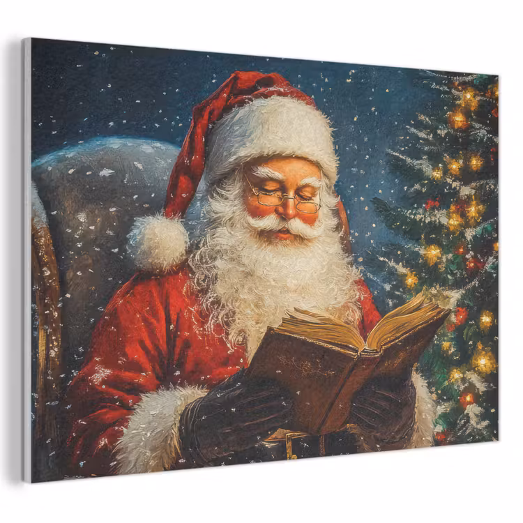 Akoestisch schilderij - Kerstman - Kerst - Winter - Kerstboom — 1