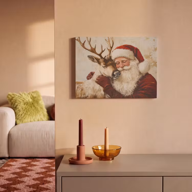 Akoestisch schilderij - Kerstman - Rendier - Kerst - Christmas — 2