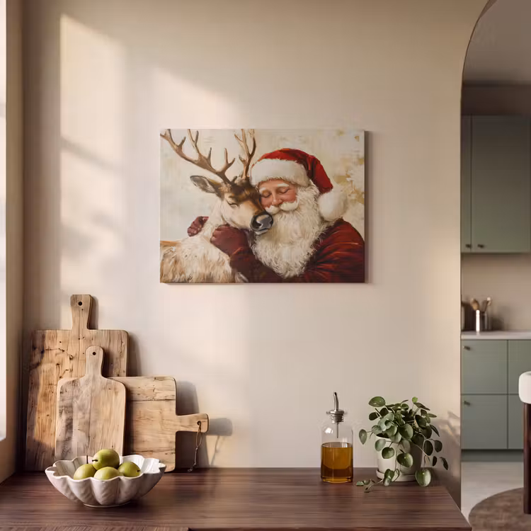 Akoestisch schilderij - Kerstman - Rendier - Kerst - Christmas — 3