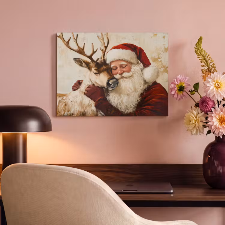 Akoestisch schilderij - Kerstman - Rendier - Kerst - Christmas — 4