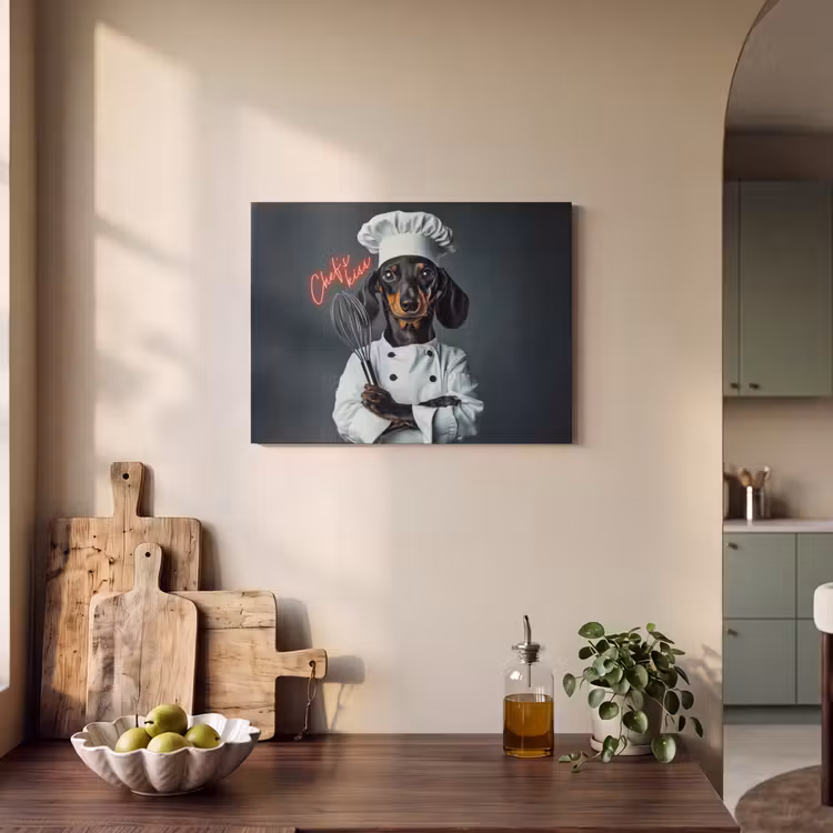 Akoestisch schilderij - Quote - Neon - Hond - Kokskleding — 3