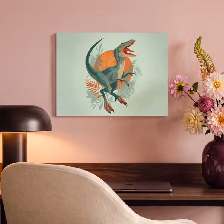 Akoestisch schilderij - Dino - Bladeren - Grafisch - Groen — 4