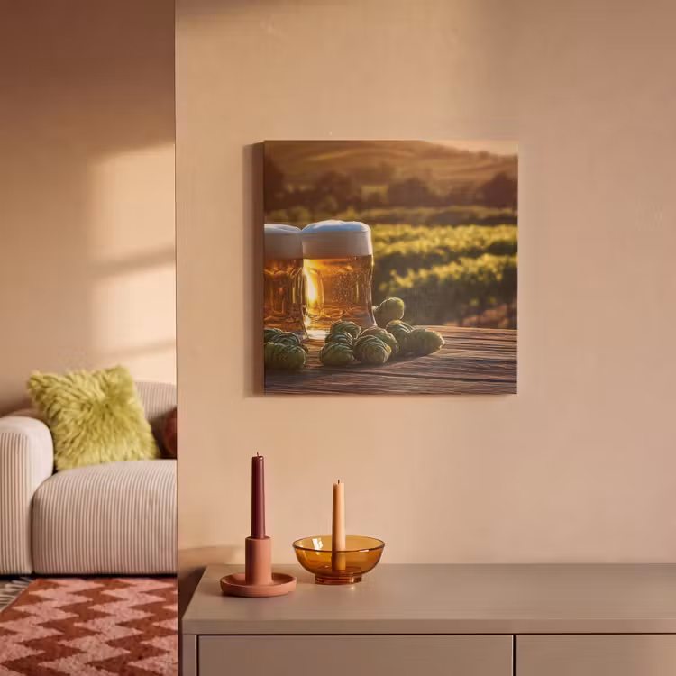 Akoestisch schilderij - Bier - Hop - Landschap — 2