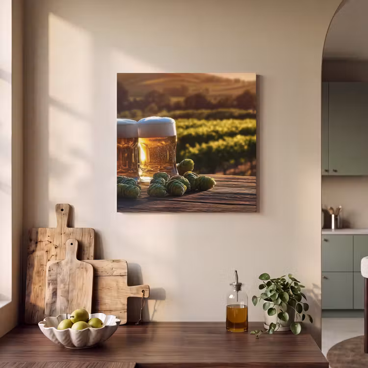 Akoestisch schilderij - Bier - Hop - Landschap — 3