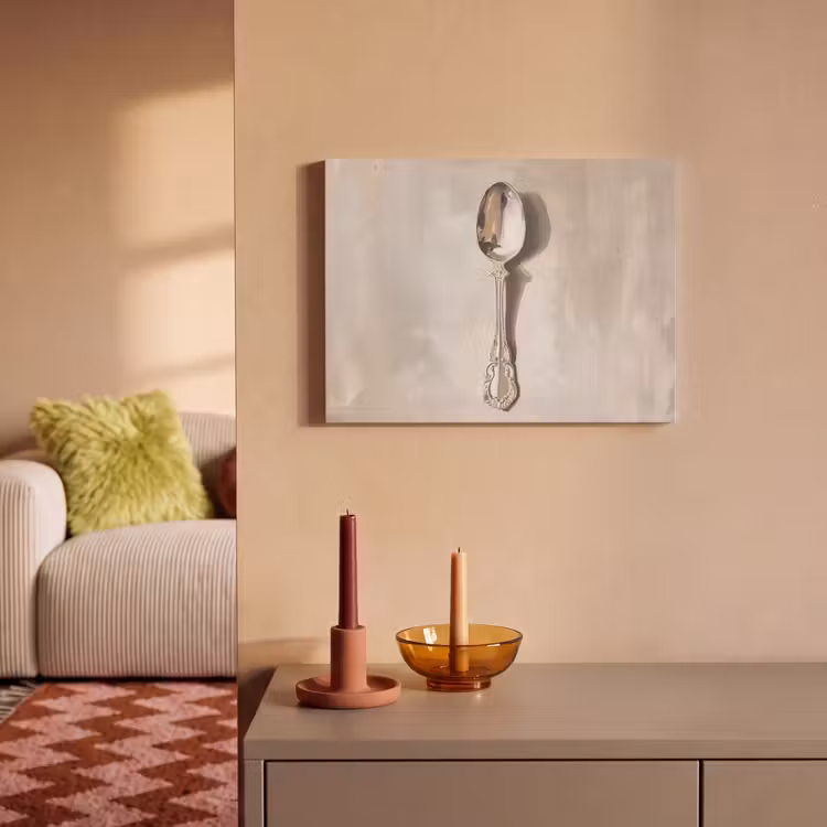 Akoestisch schilderij - Lepel - Verf - Zilver — 2