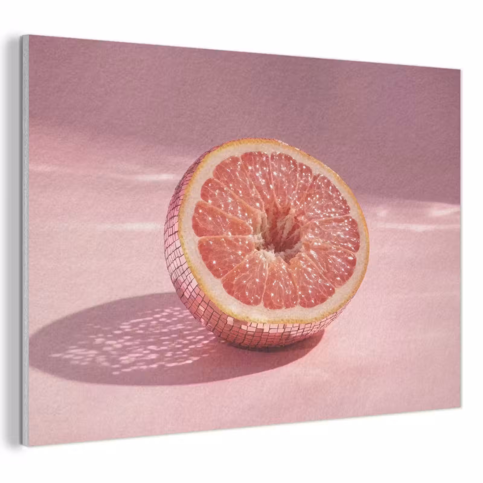 Akoestisch schilderij - Grapefruit - Roze - Disco - Shiny — 1